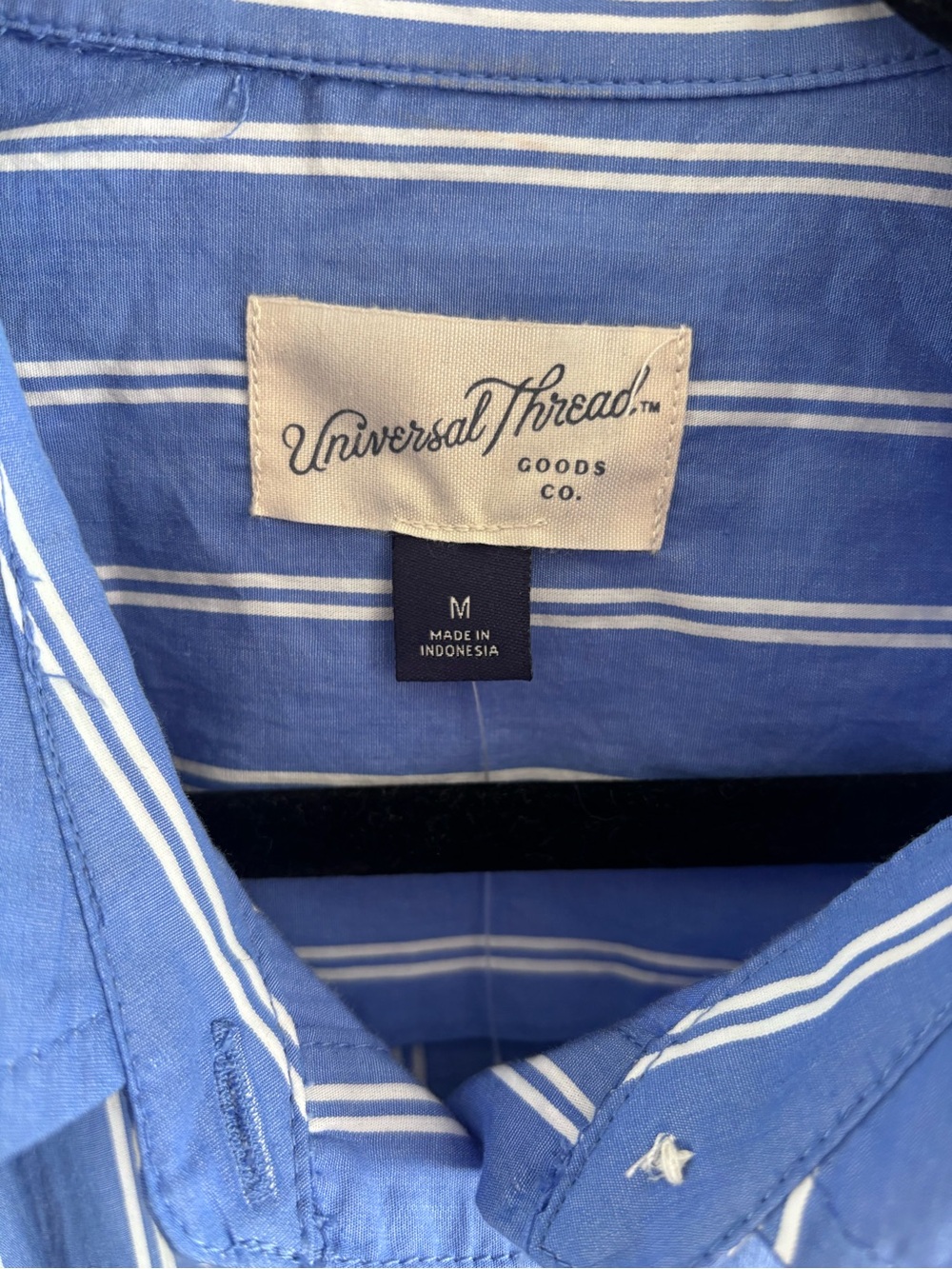 Universal Thread Blue and White Striped Midi Shirt Dress - Picture 3 of 4